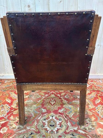 Art Deco leather armchair