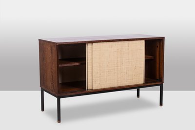 Martin Visser. Buffet in wenge and raffia. 1970s.