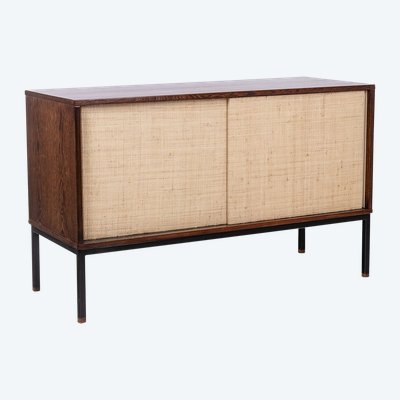 Martin Visser. Buffet in wenge and raffia. 1970s.