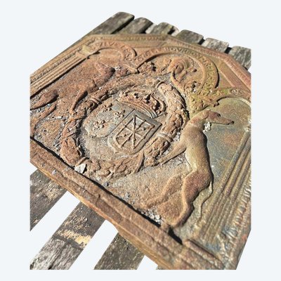 Fireplace Plate With The Alliance Coat Of Arms Of Louis-Henry De Bourbon-Condé