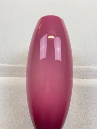 Large Pink Art Deco Opaline Vase