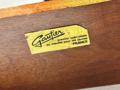 Gautier France 1960 teak veneer marine chest of drawers