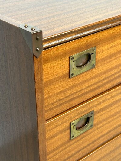 Gautier France 1960 teak veneer marine chest of drawers