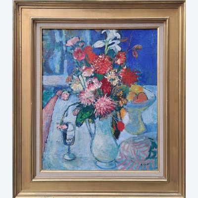 François GALL (1912-1987) - Bouquet of Dahlias