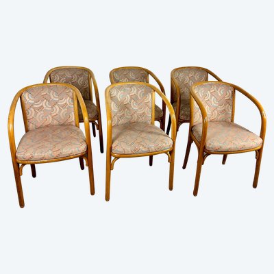 Chairs (set of 6) Baumann model Champagne 1980'S