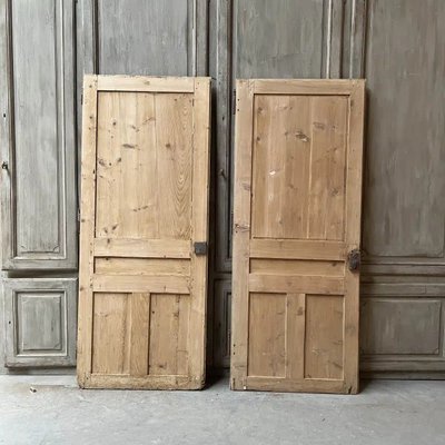 Lot of stripped closet doors in the Directoire style