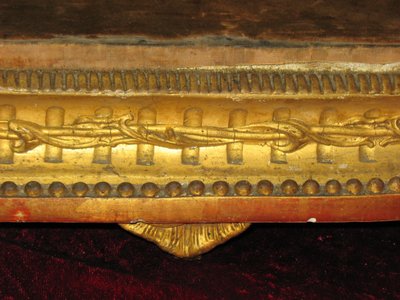 18th century gilded wooden base for pendulum, bronze, sculpture, etc.