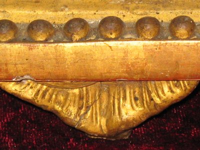 18th century gilded wooden base for pendulum, bronze, sculpture, etc.