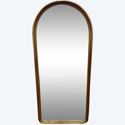 Small golden mirror between two in style Louis Philippe