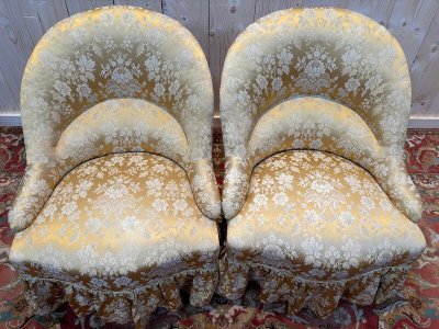 Pair of toad armchairs