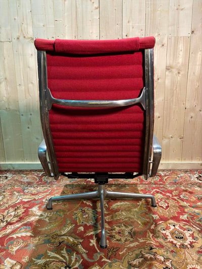 Fauteuil et ottoman Bauhaus de Charles Eames en aluminium 