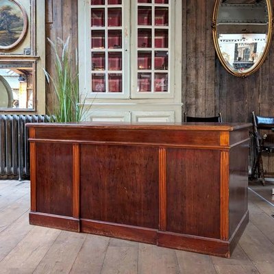 Desk with leather top