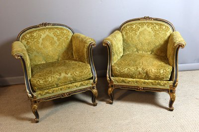 Napoleon III living room sofa and four armchairs