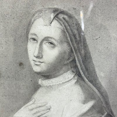 Old drawing of Sister Virginia Centurione from 1801, founder of the Brignoline. Size 94 x 75