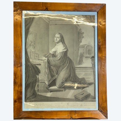 Old drawing of Sister Virginia Centurione from 1801, founder of the Brignoline. Size 94 x 75