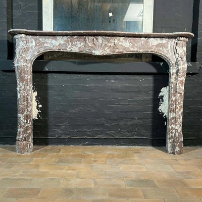 Red Marble Fireplace