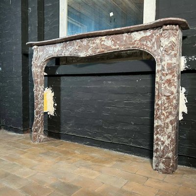 Red Marble Fireplace