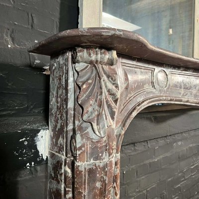 Red Marble Fireplace