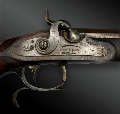 Box containing a PAIR of PISTOLS finished by LE PAGE in Paris - France - 19th century