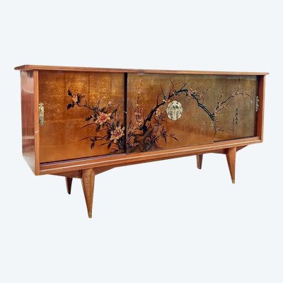 Chinese Sideboard With Gilded Lacquered Panels