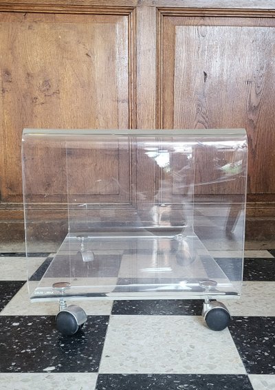 David Lange Plexiglas Coffee Table / Serving Trolley