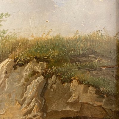 Painting of people in a landscape 19th century