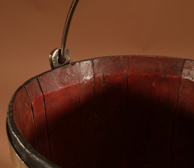 Brass bound oak bucket, Dutch 19th century.