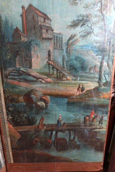 Set of six painted panels (2.60m high) early 19th century