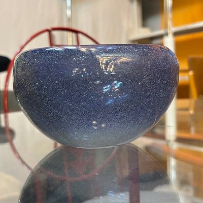 Murano cup Carlo Scarpa submerged glass 1934 produced by Venini, acid signature.