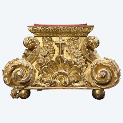 Gilded Wooden Church Base - 18th Century