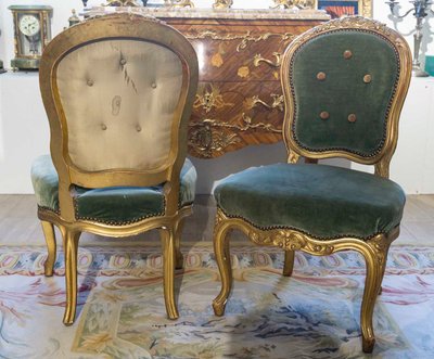 A Carved and Gilded Wood Salon Suite, Late 19th Century