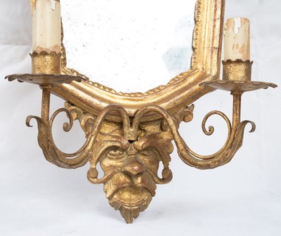 Pair of antique Venetian mirrors, 19th century.