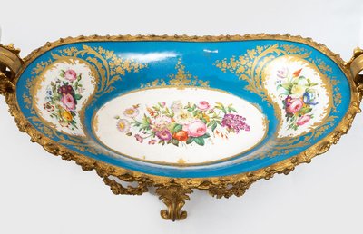 Antique Napoleon III Gilt Bronze Centerpiece from Sevres. France 19th Century.