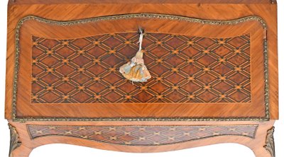 Louis XV style sloping desk in marquetry