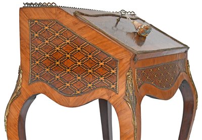 Louis XV style sloping desk in marquetry