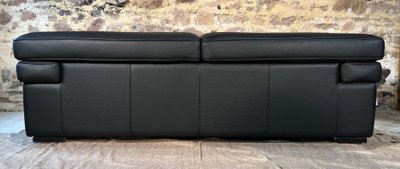 ROCHE BOBOIS Schwarzes Ledersofa ULTIMATE-Modell