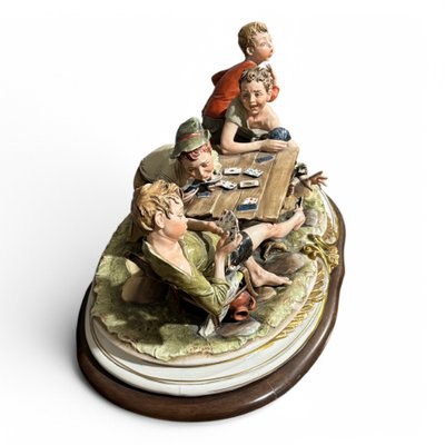 Large composition in Capodimonte porcelain