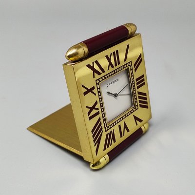 1990s Gorgeous Cartier Alarm Clock Pendulette. Made in Swiss