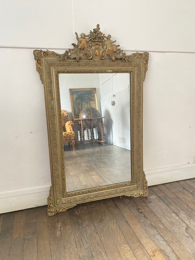 Large 19th Century Mercury Gilded Mirror – 76 cm X 122 cm