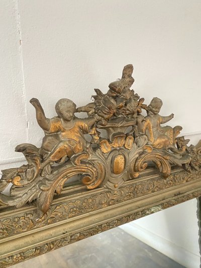 Large 19th Century Mercury Gilded Mirror – 76 cm X 122 cm