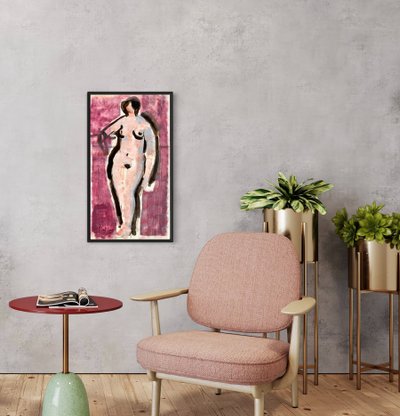 Pink nude study.