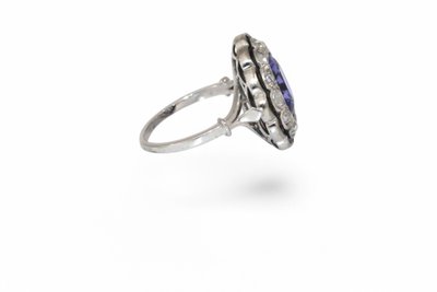 Anello Art Déco Tanzanite