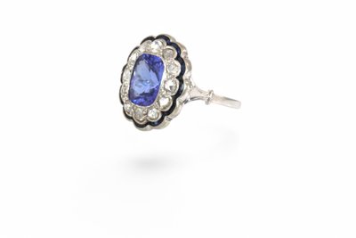 Anello Art Déco Tanzanite