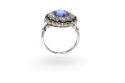 Anello Art Déco Tanzanite