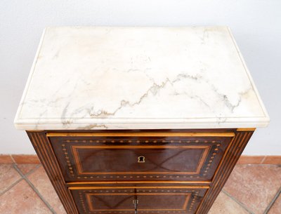 Antique Neapolitan Louis XVI bedside table, 18th century.