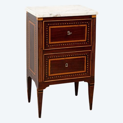 Antique Neapolitan Louis XVI bedside table, 18th century.