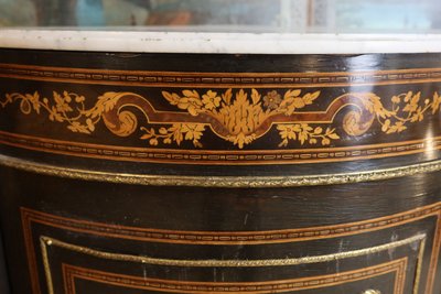 Pair of 19th century inlaid corner cabinets