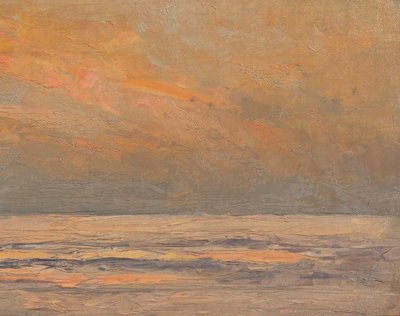 Joseh François 1851-1940 Study of sky at sea, seascape, painting, impressionism