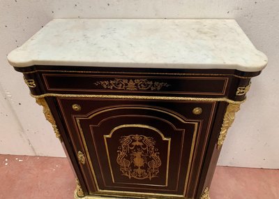 Napoleon III Style Wood and Brass Marquetry Sideboard, 19th Century