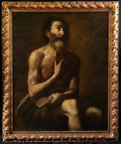 Juseppe de Ribeira 1591-1652 (follower of) Job, painting, c. 1900-20, religious, saint